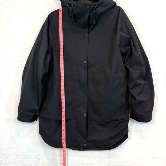 Quince Rain Jacket Women’s Weatherproof Oversized Mid-Length Black M - Picture 9 of 16